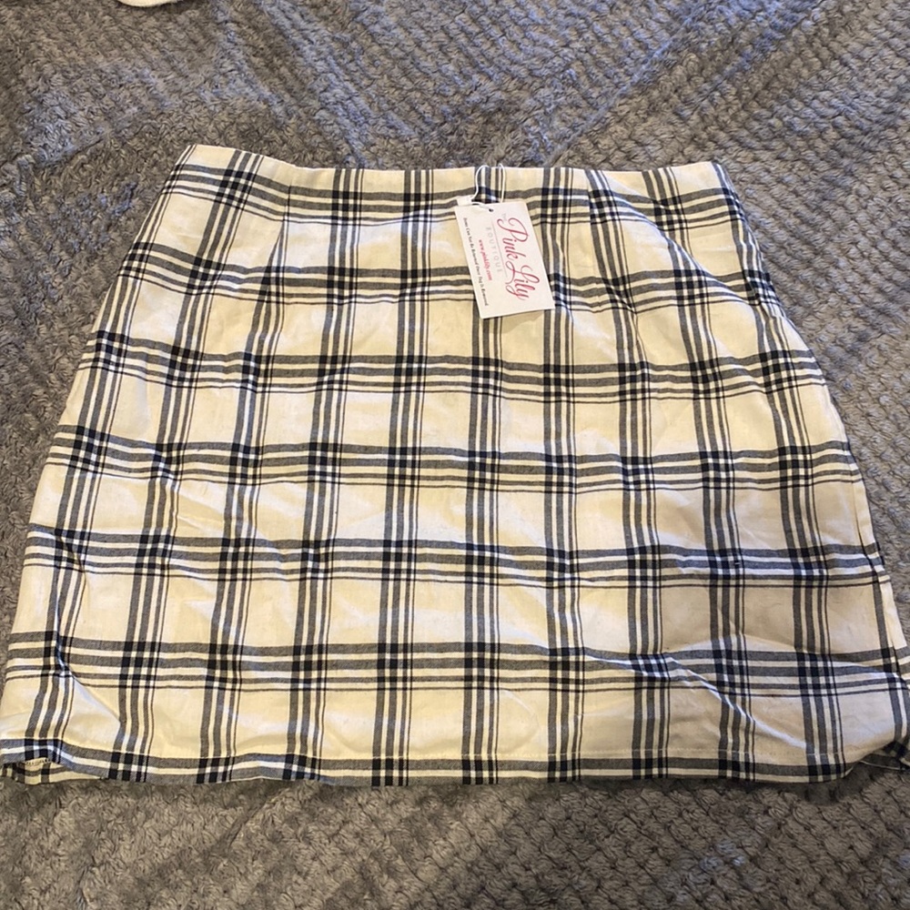 Pink Lily plaid skirt